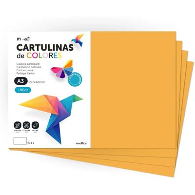 M-Office - Colored A4 Cardstock - Giallo - 180g - Cartoncino M-Office - Colored A4 Cardstock - Giallo - 180g - Cartoncino