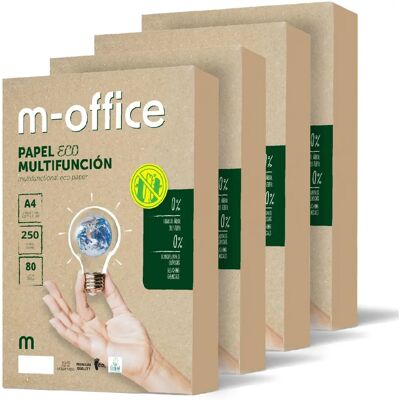 Papier Recyclé A4 m-office 80g Pack de 250 feuilles Papier Recyclé A4 m-office 80g Pack de 250 feuilles