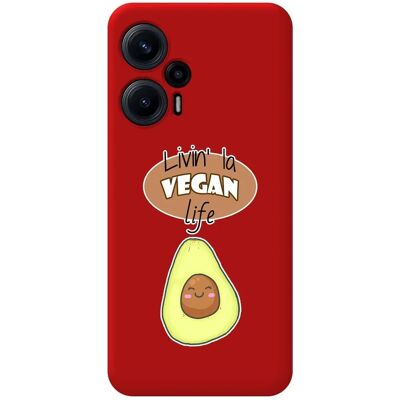 Coque Silicone Liquide Rouge Vegan Life Xiaomi POCO F5 5G - Étui Smartphone - Publicité Coque Silicone Liquide Rouge Vegan Life Xiaomi POCO F5 5G - Étui Smartphone - Publicité