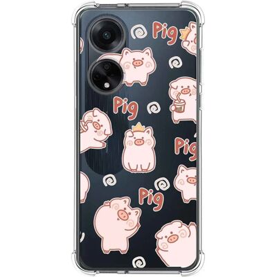 Coque en silicone anti-choc TUMUNDOSMARTPHONE Oppo A98 5G - Design de cochons - Publicité Coque en silicone anti-choc TUMUNDOSMARTPHONE Oppo A98 5G - Design de cochons - Publicité