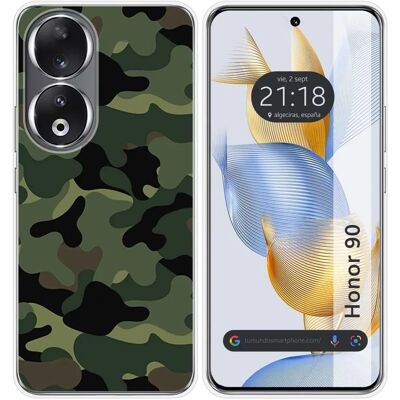 Coque en Silicone Tumundosmartphone pour Huawei Honor 90 5G - Design Camouflage - Publicité Coque en Silicone Tumundosmartphone pour Huawei Honor 90 5G - Design Camouflage - Publicité