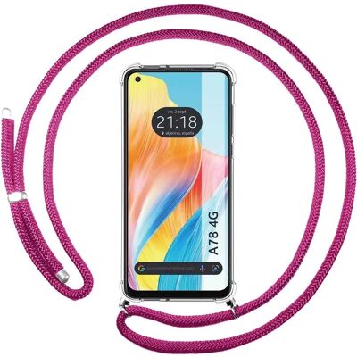 Coque Tumundosmartphone Rose Fuchsia Oppo A78 4G - Étui Téléphone Coque Tumundosmartphone Rose Fuchsia Oppo A78 4G - Étui Téléphone