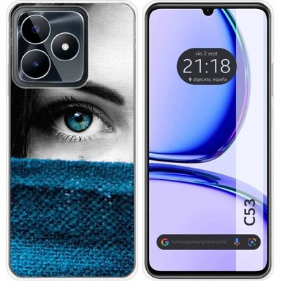 Coque en Silicone Tumundo pour Realme C53 - Design Œil Multicolore - Publicité Coque en Silicone Tumundo pour Realme C53 - Design Œil Multicolore - Publicité