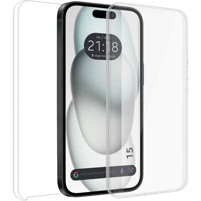 Coque Complète 360° Transparente Tumundosmartphone iPhone 15 - Publicité Coque Complète 360° Transparente Tumundosmartphone iPhone 15 - Publicité