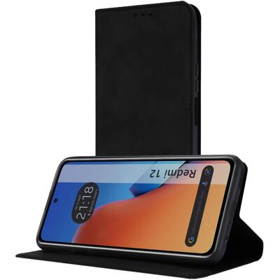 Custodia in Pelle con Porta Carte per Xiaomi Redmi 12C - Cover Smartphone Custodia in Pelle con Porta Carte per Xiaomi Redmi 12C - Cover Smartphone