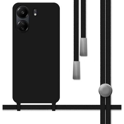 Coque en silicone liquide Xiaomi Redmi 13C avec cordon - Publicité Coque en silicone liquide Xiaomi Redmi 13C avec cordon - Publicité