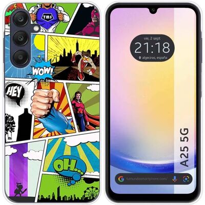 Coque en Silicone pour Samsung Galaxy A25 5G - Case Comic - Publicité Coque en Silicone pour Samsung Galaxy A25 5G - Case Comic - Publicité