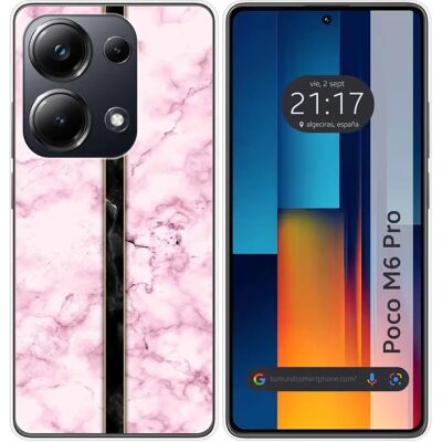 Coque en Silicone Marbre Xiaomi Poco M6 Pro 4G - Étui - Publicité Coque en Silicone Marbre Xiaomi Poco M6 Pro 4G - Étui - Publicité