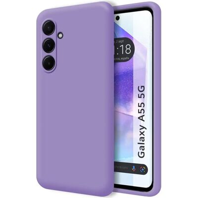 Coque en Silicone Liquide Violet pour Samsung Galaxy A55 5G Coque en Silicone Liquide Violet pour Samsung Galaxy A55 5G