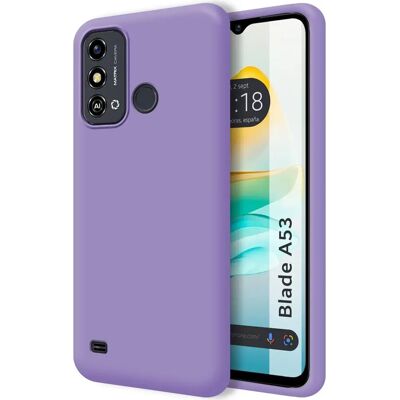 Coque en silicone liquide violette pour ZTE Blade A53 - Étui de téléphone - Publicité Coque en silicone liquide violette pour ZTE Blade A53 - Étui de téléphone - Publicité