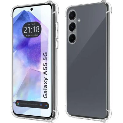 Coque Transparente Antichoc Tumundosmartphone pour Samsung Galaxy A55 5G - Publicité Coque Transparente Antichoc Tumundosmartphone pour Samsung Galaxy A55 5G - Publicité