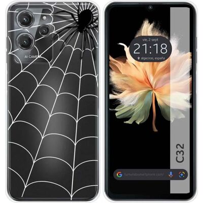 Coque pour Oukitel C32 avec design d'araignée - Silicone, Multicolore - Publicité Coque pour Oukitel C32 avec design d'araignée - Silicone, Multicolore - Publicité