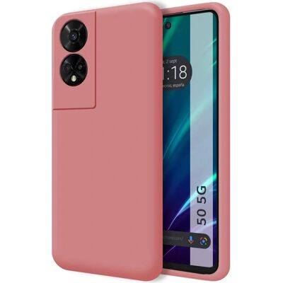 Capinha de silicone rosa para TCL 50 5G da TUMUNDOSMARTPHONE Capinha de silicone rosa para TCL 50 5G da TUMUNDOSMARTPHONE