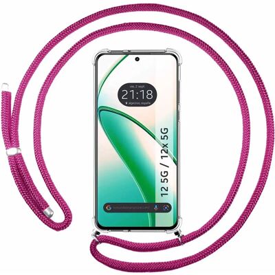 Étui à suspendre Tumundosmartphone Realme 12 5G / 12x 5G Rose Fuchsia - Publicité Étui à suspendre Tumundosmartphone Realme 12 5G / 12x 5G Rose Fuchsia - Publicité