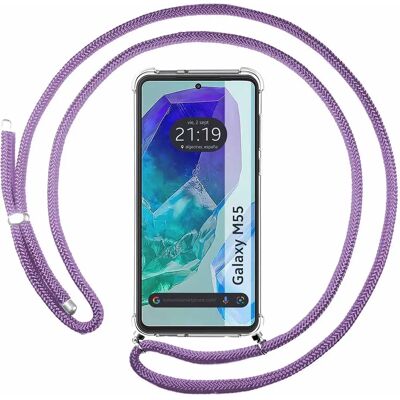 Housse antichoc pour Samsung Galaxy M55 5G - Violet Housse antichoc pour Samsung Galaxy M55 5G - Violet