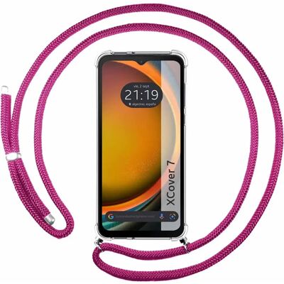 Coque en Silicone Fuchsia Résistante aux Chocs pour Samsung Xcover 7 5G - Publicité Coque en Silicone Fuchsia Résistante aux Chocs pour Samsung Xcover 7 5G - Publicité