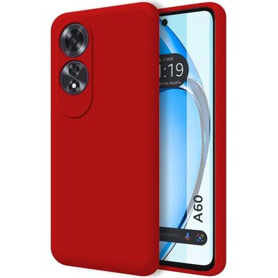 TUMUNDOSMARTPHONE Rode Liquid Silicone Cover voor Oppo A60 4G TUMUNDOSMARTPHONE Rode Liquid Silicone Cover voor Oppo A60 4G
