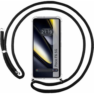 Coque antichocs Xiaomi Poco F6 5G noire avec cordon - Publicité Coque antichocs Xiaomi Poco F6 5G noire avec cordon - Publicité