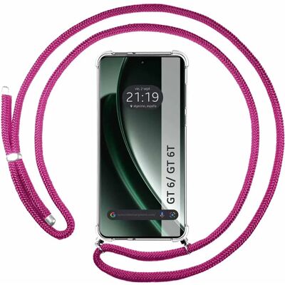 Coque Suspendue Rose Fucsia pour Realme GT 6 / GT 6T 5G - Publicité Coque Suspendue Rose Fucsia pour Realme GT 6 / GT 6T 5G - Publicité