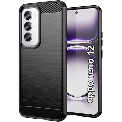 Etui en Gel Carbone pour Oppo Reno 12 5G Etui en Gel Carbone pour Oppo Reno 12 5G