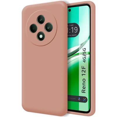 Coque Silicone Liquide Rose Oppo Reno 12F - Étui Smartphone Coque Silicone Liquide Rose Oppo Reno 12F - Étui Smartphone