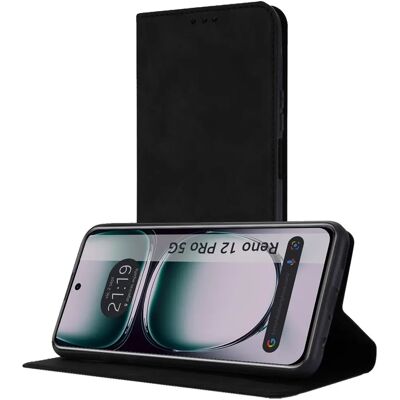 Coque TUMUNDOSMARTPHONE Oppo Reno 12 Pro 5G Noire avec porte-cartes Coque TUMUNDOSMARTPHONE Oppo Reno 12 Pro 5G Noire avec porte-cartes