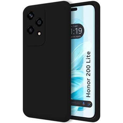 TUMUNDOSMARTPHONE Liquid siliconen hoesje voor Honor 200 Lite 5G zwart TUMUNDOSMARTPHONE Liquid siliconen hoesje voor Honor 200 Lite 5G zwart