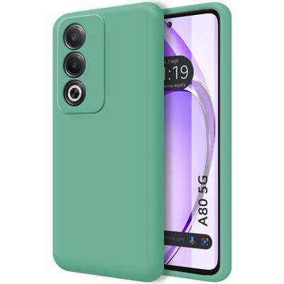 Capa de Silicone Líquido Verde para Oppo A80 5G Capa de Silicone Líquido Verde para Oppo A80 5G