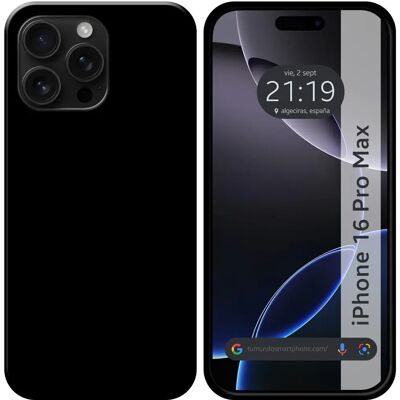 Coque en gel noire pour iPhone 16 Pro Max TUMUNDOSMARTPHONE - Publicité Coque en gel noire pour iPhone 16 Pro Max TUMUNDOSMARTPHONE - Publicité