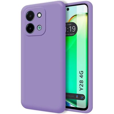Coque en silicone liquide violette pour Vivo Y28 4G - Étui - Publicité Coque en silicone liquide violette pour Vivo Y28 4G - Étui - Publicité