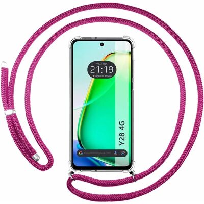 Etui na telefon Vivo Y28 4G Fuksjowe - Antyuderzeniowe z kółkiem Etui na telefon Vivo Y28 4G Fuksjowe - Antyuderzeniowe z kółkiem