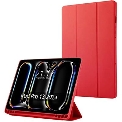Étui TUMUNDOSMARTPHONE pour iPad Pro 2024 13 M4 Rouge - Publicité Étui TUMUNDOSMARTPHONE pour iPad Pro 2024 13 M4 Rouge - Publicité