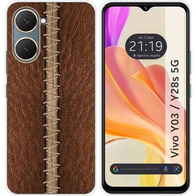 Capa Design - Vivo Y03 / Y28s 5G - Cuir - TPU - Étui - Publicité Capa Design - Vivo Y03 / Y28s 5G - Cuir - TPU - Étui - Publicité