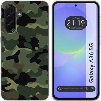 Capa Design - Camuflagem Para Samsung Galaxy A36 5G - Gel TPU - Étui - Publicité Capa Design - Camuflagem Para Samsung Galaxy A36 5G - Gel TPU - Étui - Publicité
