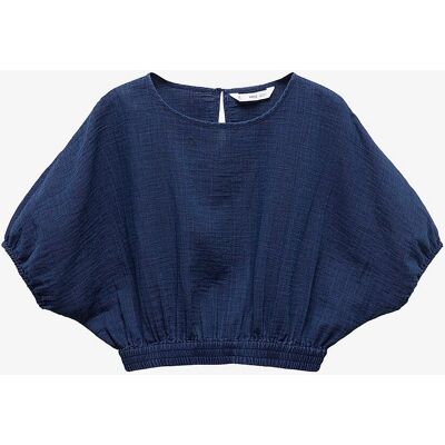 MANGO Model 38 - Bomuldsbluse med Kort Ærme MANGO Model 38 - Bomuldsbluse med Kort Ærme