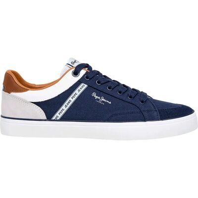 Pepe Jeans PMS31073 Sneakers Kenton Stage en cuir bleu navy - Décontracté - Publicité Pepe Jeans PMS31073 Sneakers Kenton Stage en cuir bleu navy - Décontracté - Publicité