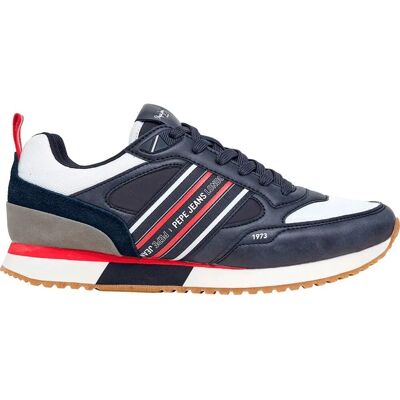 Pepe Jeans Dublin Chaussures en Cuir Marine - Casual - Publicité Pepe Jeans Dublin Chaussures en Cuir Marine - Casual - Publicité
