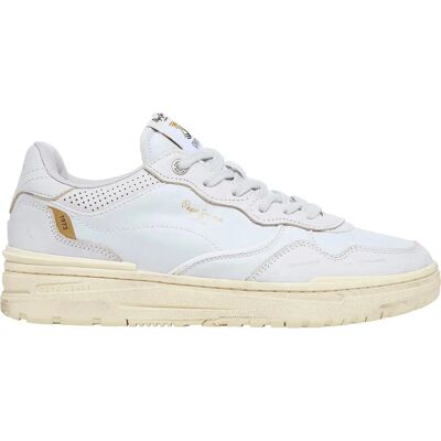Pepe Jeans Chester Distress Hvide lædersko - Sneakers Pepe Jeans Chester Distress Hvide lædersko - Sneakers