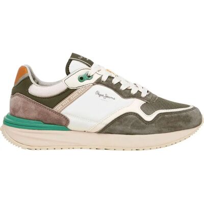 Pepe Jeans Buster Pro Match Πράσινα δερμάτινα παπούτσια - Casual Pepe Jeans Buster Pro Match Πράσινα δερμάτινα παπούτσια - Casual