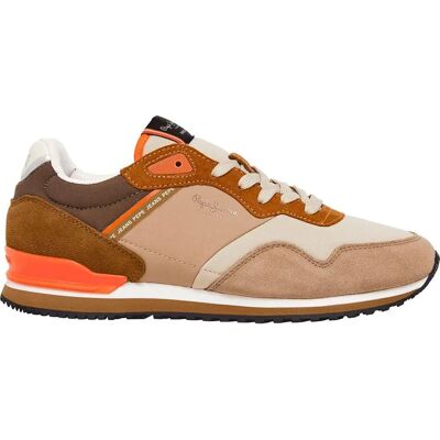 Pepe Jeans PMS40037 London Muse Baskets en Cuir Beige - Sneakers - Publicité Pepe Jeans PMS40037 London Muse Baskets en Cuir Beige - Sneakers - Publicité