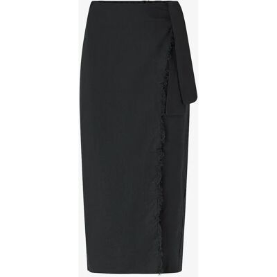 Mango - Linnednederdel Skirt Pareo - Sort 36 Mango - Linnednederdel Skirt Pareo - Sort 36