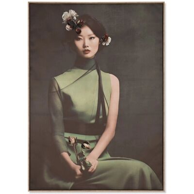 FIJALO - Cuadro Lienzo Ps 103X4,5X143 Geisha Enmarcado - Verde - 103x4.5x143 cm - Canvas print FIJALO - Cuadro Lienzo Ps 103X4,5X143 Geisha Enmarcado - Verde - 103x4.5x143 cm - Canvas print