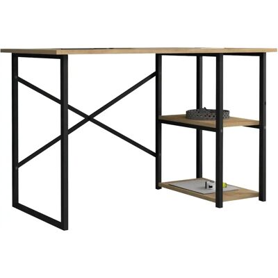 Fijalo Scrivania in Metallo e Legno - Stile Industriale - 75x120x60 cm Fijalo Scrivania in Metallo e Legno - Stile Industriale - 75x120x60 cm