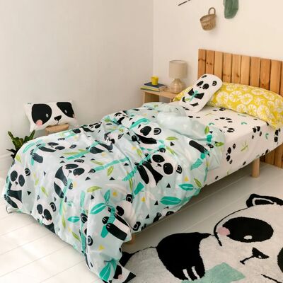 Fijalo Panda garden blue Bettwäsche-Set - Bett 80/90 Fijalo Panda garden blue Bettwäsche-Set - Bett 80/90