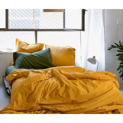 Fijalo Basic Poszwa na kołdrę - 260x240 cm - Musztardowy Fijalo Basic Poszwa na kołdrę - 260x240 cm - Musztardowy