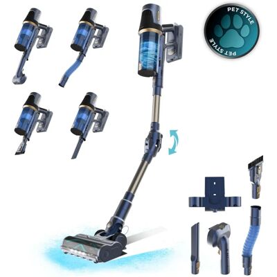 Cecotec Conga Rockstar RS70 Pet Flex Aspirador de mano - Pelo de mascotas, 500W, Azul Cecotec Conga Rockstar RS70 Pet Flex Aspirador de mano - Pelo de mascotas, 500W, Azul