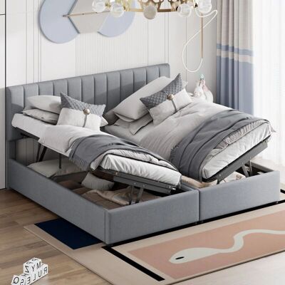 REDOM - Letto imbottito - 180x200 cm - Gris - Cama REDOM - Letto imbottito - 180x200 cm - Gris - Cama
