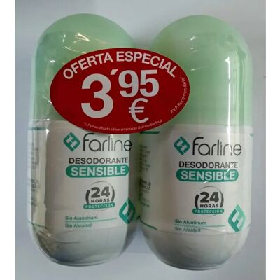 Farline Desodorante Sensible Dúo 2x50ml - Desodorante Farline Desodorante Sensible Dúo 2x50ml - Desodorante