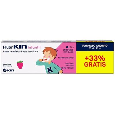 Kin Children's Strawberry Travel Toothpaste - Toothpaste Kin Children's Strawberry Travel Toothpaste - Toothpaste