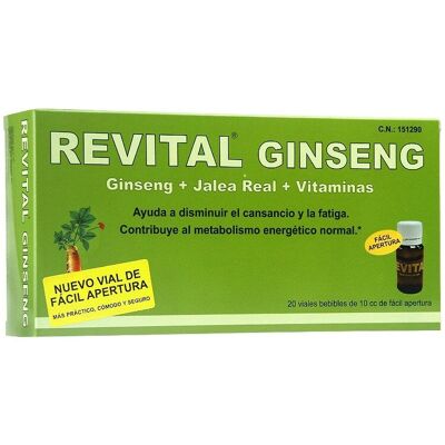 Pharma OTC Revital Ginseng Jalea Real Vitamina C 20 Ampollas - Energía y Defensa Pharma OTC Revital Ginseng Jalea Real Vitamina C 20 Ampollas - Energía y Defensa